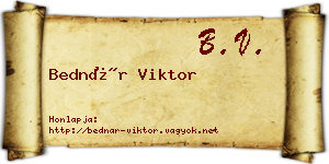Bednár Viktor névjegykártya